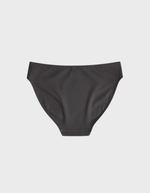 Kiseau cheeky bikini underwear in charcoal — sustainable women's underwear made from Icelandic seaweed-infused organic cotton, flat lay back view