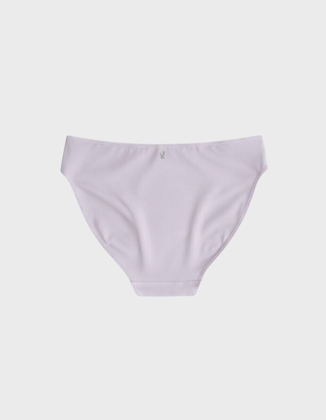 Kiseau cheeky bikini underwear in peony pink — sustainable women's underwear made from Icelandic seaweed-infused organic cotton, flat lay back view