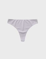 Kiseau classic thong underwear in peony pink — sustainable women's underwear made from Icelandic seaweed-infused organic cotton, flat lay front view