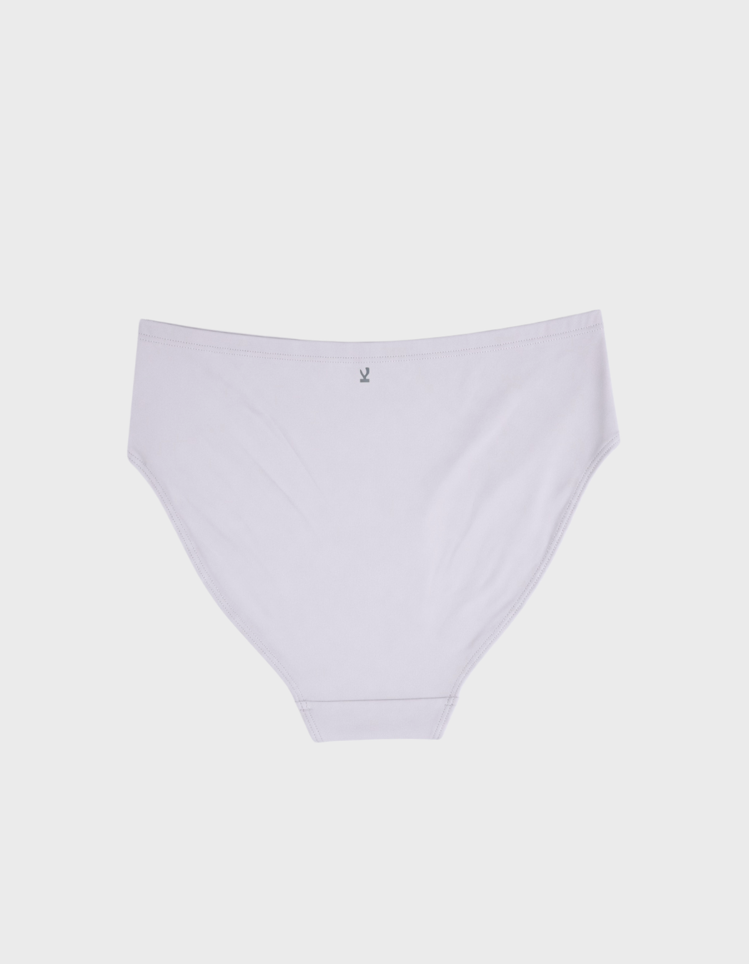 Kiseau high waist brief underwear in peony pink — sustainable women's underwear made from Icelandic seaweed-infused organic cotton, flat lay back view