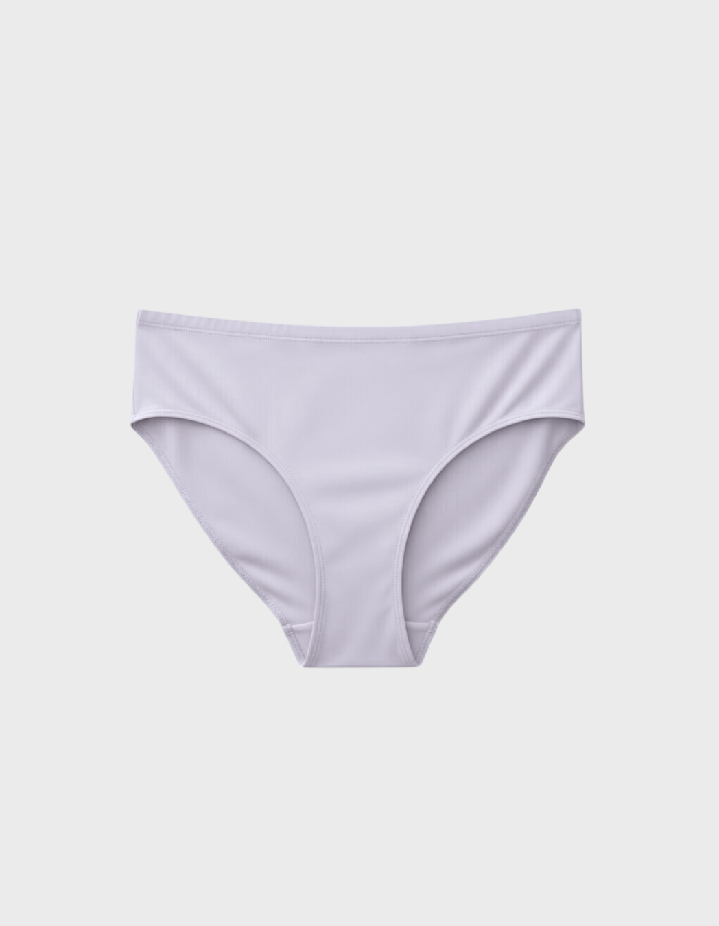 Kiseau high waist brief underwear in peony pink — sustainable women's underwear made from Icelandic seaweed-infused organic cotton, flat lay front view