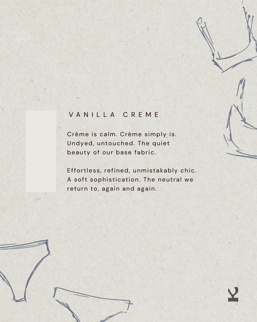 Kiseau Natural Undyed lifestyle — soft sophistication, sustainable organic cotton underwear