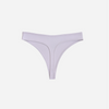 Kiseau organic cotton thong underwear for women, eco-friendly breathable fabric, back view flat lay.