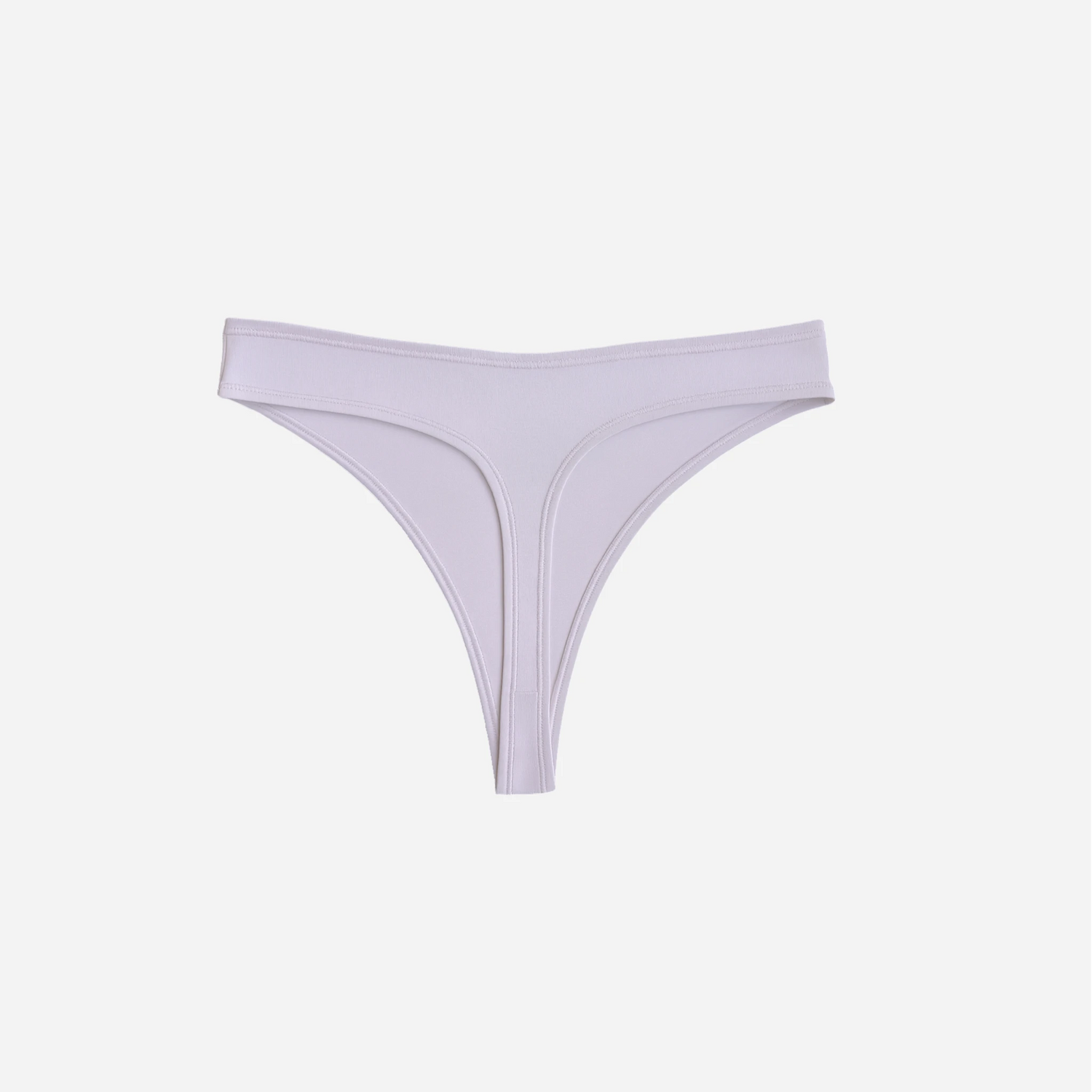 Kiseau organic cotton thong underwear for women, eco-friendly breathable fabric, back view flat lay.