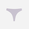Kiseau organic cotton thong underwear for women, sustainable breathable fabric, front view flat lay.