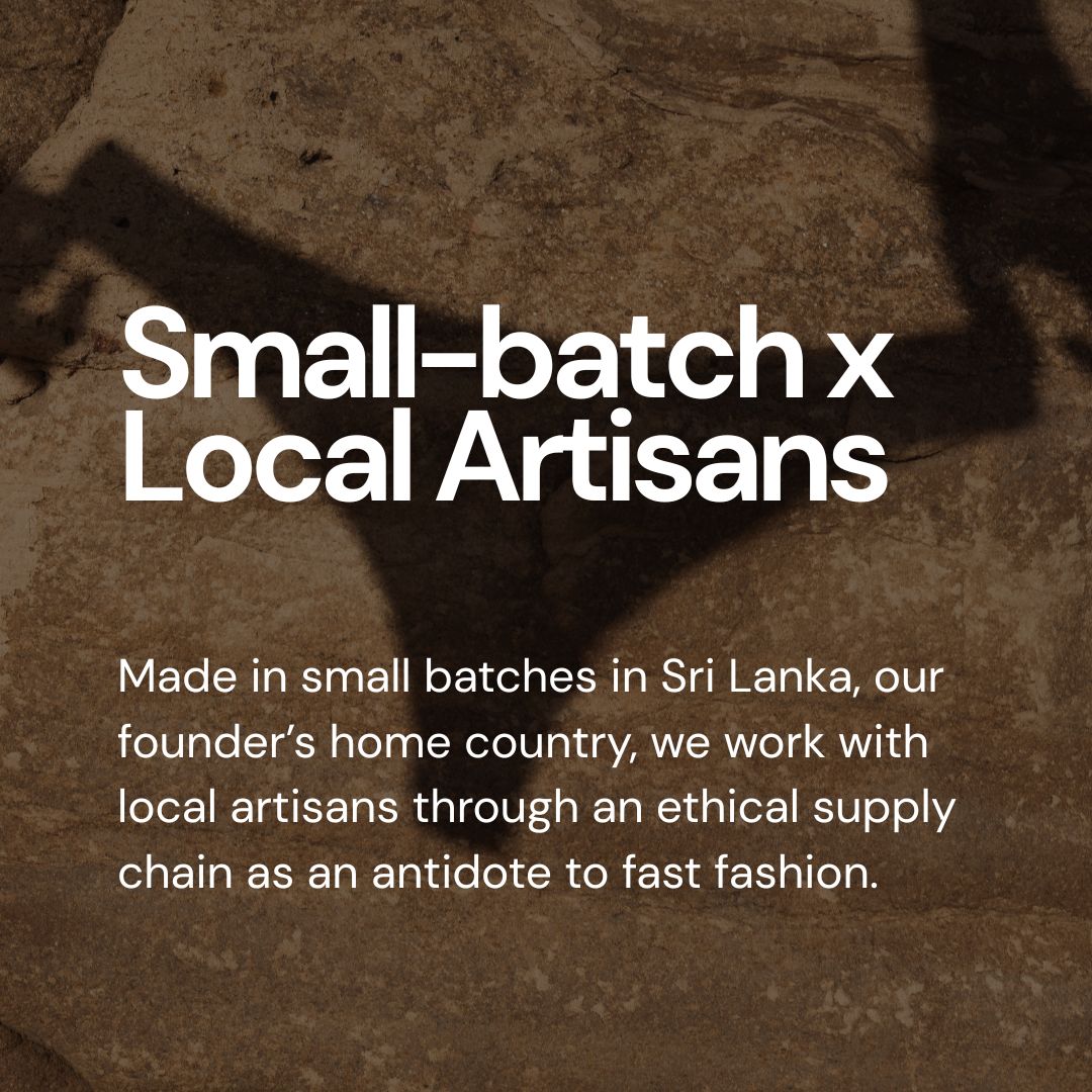 Small-batch ethical underwear made in Sri Lanka, produced with local artisans using natural fabrics as an alternative to fast fashion.