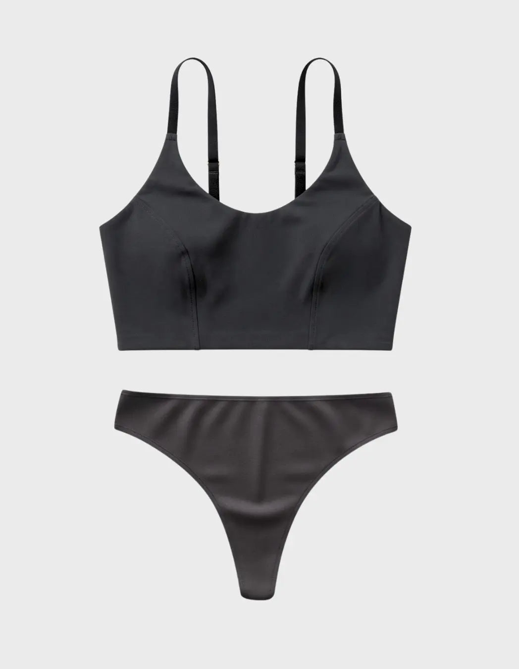Bralette + 1 Pair · Classic Thong · Charcoal