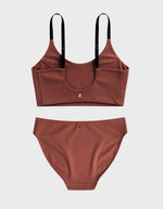 Kiseau Terra Cotta Everyday Bralette and Cheeky Bikini, back view