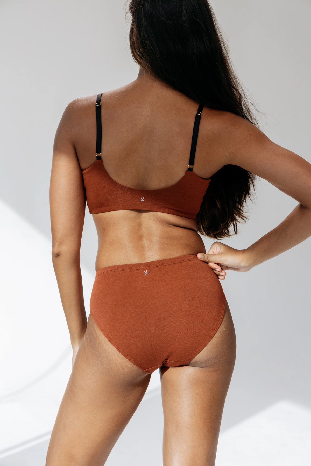 Bralette + 1 Pair · High Waist Briefs · Terra Cotta